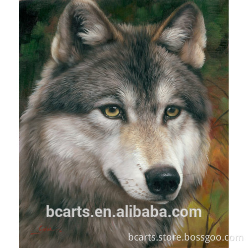 Wolf oil painting for wall decoration by numbers
